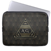 Gold Black Great Gatsby Art Deco 20s Monogram