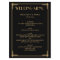 Gold Black Great Gatsby Art Deco Wedding Menu