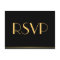 Gold Black Great Gatsby Wedding RSVP Postcards