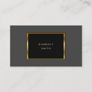 Gold black grey pattern business cards