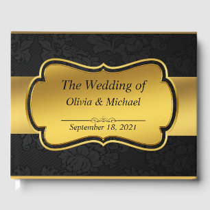 Gold-black Guest Book