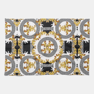 Gold black kitchen towel