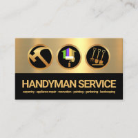 Gold Black Layers Handyman Tools Icons Builder