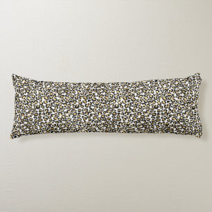 Gold Black Leopard Print Body Pillow