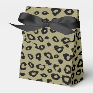 Gold Black Leopard Print Favor Box