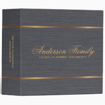 Gold Black Linen Estate Planning Documents
