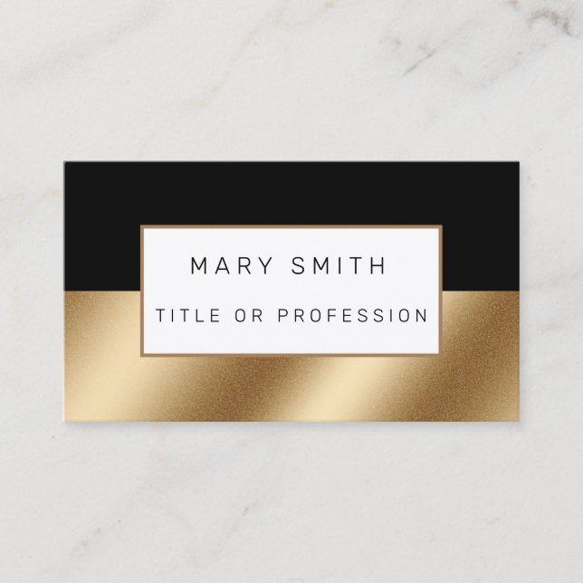 Gold Black Luxury Business Card (Front)