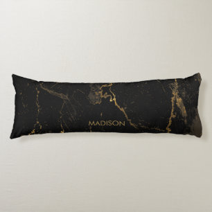 Gold Black Marble Body Pillow
