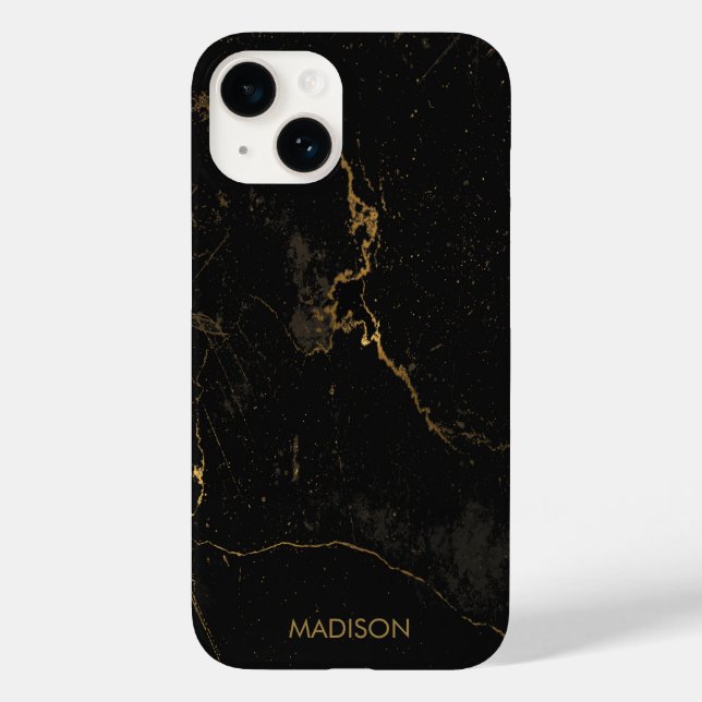 Gold Black Marble Case-Mate iPhone Case (Back)