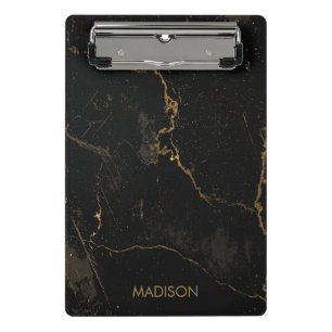 Gold Black Marble Mini Clipboard