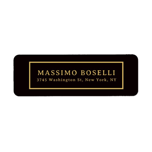 Gold & Black Minimalist Professional Modern (Front)
