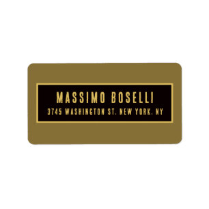 Gold & Black Minimalist Professional Modern Label