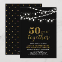 Gold & Black | Modern 50th Wedding Anniversary