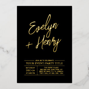 Gold & Black Modern All Occassion Party Event