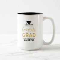 Gold & Black | Modern Graduation Custom Gift
