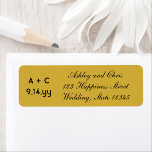Gold Black Modern Personalized Wedding Invitation