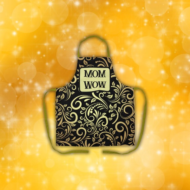 Gold & Black - MOM - WOW |  Apron (Creator Uploaded)