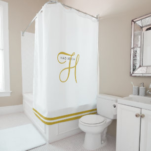 Gold Black Monogram White