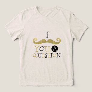 Gold Black Mustache Tri-Blend Shirt