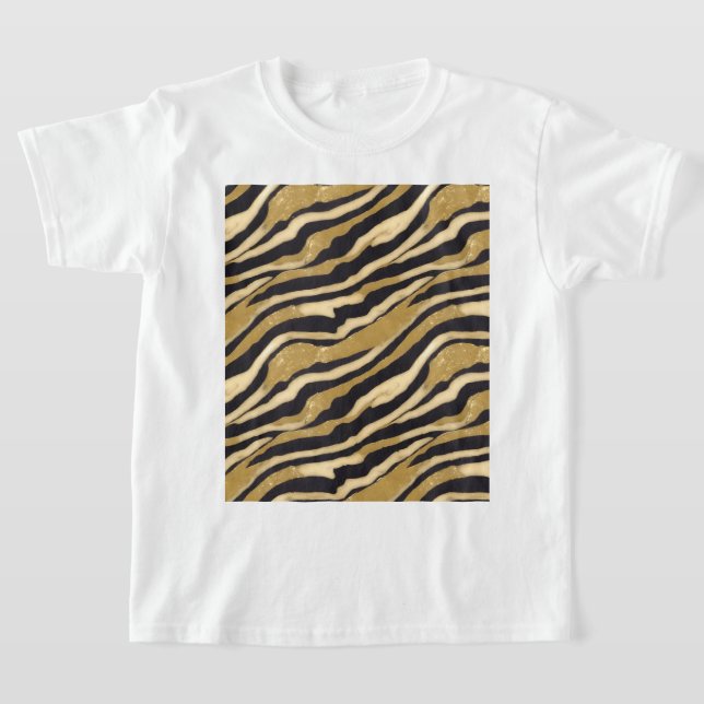 Gold Black Pattern T-Shirt (Laydown)