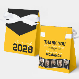 Gold & Black Photo Collage Filmstrip Favour Box