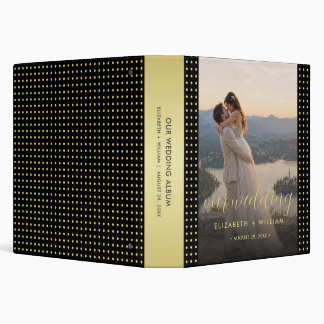 Gold & Black Polka Dot Personalized wedding Binder