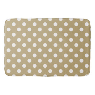 Gold & Black Polka Dots Dot Bath Mat