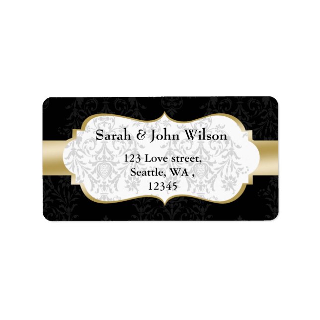 gold black  ,return address label (Front)