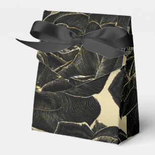 Gold & Black Rose Glam Elegant Classy Chic Party Favor Box