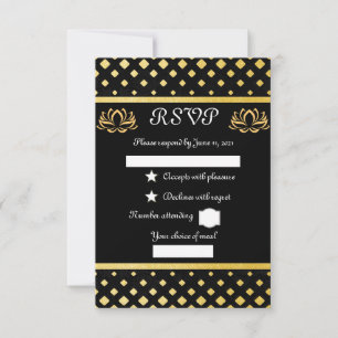 Gold-black RSVP Card