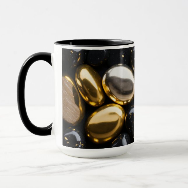 Gold black stone  mug (Left)