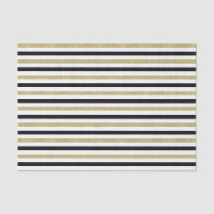 Gold Black Stripes Tissue Paper