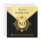 Gold Black Surprise Birthday Party Invitations