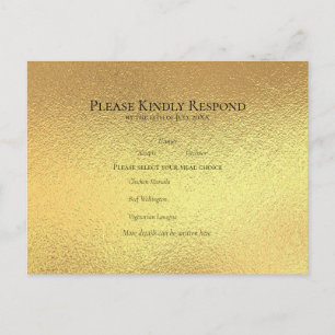 Gold & Black Swirl Gothic Wedding Holiday Postcard