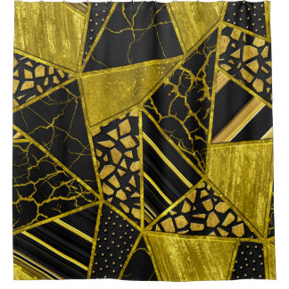 Gold Black Triangle Texture Illusion