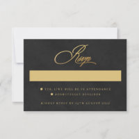 Gold & Black Velvet Texture Imitation Wedding