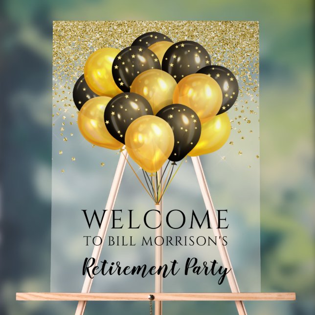 Gold Black White Retraite Party (Neutre)