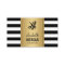 Gold Black White Stripes Hair Stylist Appointment