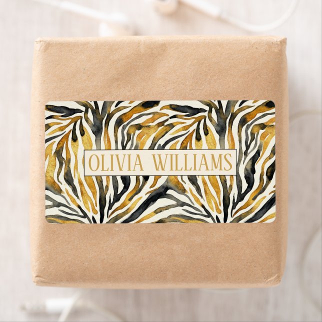 Gold Black Zebra Print Pattern (Insitu)
