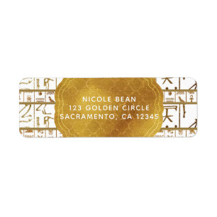 Gold Blanc Égypte Glam Moderne Chic Mariage