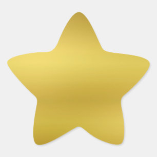 Gold Blank Template Faux Foil Star Sticker