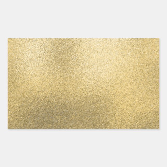 Gold Blank Template Faux Textured Foil  Square Sti Sticker (Front)