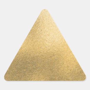 Gold Blank Template Faux Textured Foil Triangle Sticker