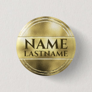 Gold Blank Template for Elections 1 Inch Round Button