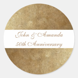 Gold Blends Personalized 50th Anniversary Stickers