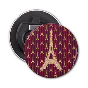 Gold Bling Eiffel Tower Bottle Opener