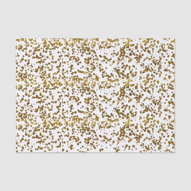 Gold Bling Glitter Confetti Tissue Paper (Front)