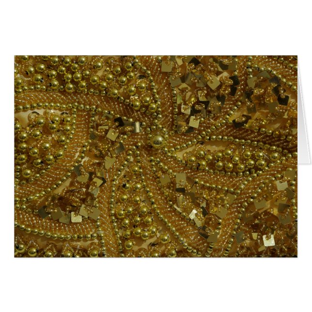 Gold bling glitter & pearls (Front Horizontal)
