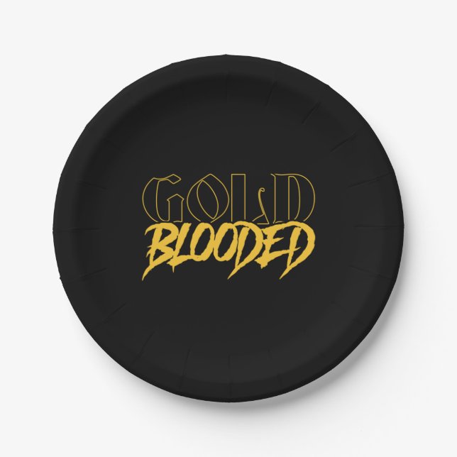 Gold Blooded  Paper Plate (Front)