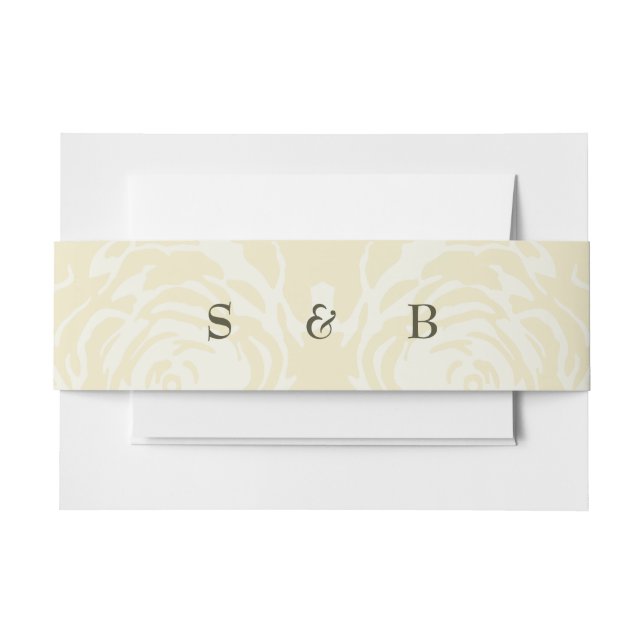 Gold Blooms Invitation Belly Band (Front Example)